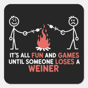 Het is allemaal leuk en aardig totdat iemand een p vierkante sticker