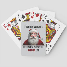 Het is allemaal leuk en games, Schattige Kerstman  Pokerkaarten