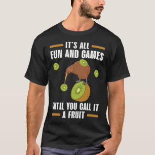 Het is allemaal leuk en games tot je het een fruit t-shirt