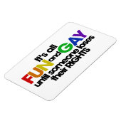Het is allemaal leuk en homorechten magneet (Linkerzijde)