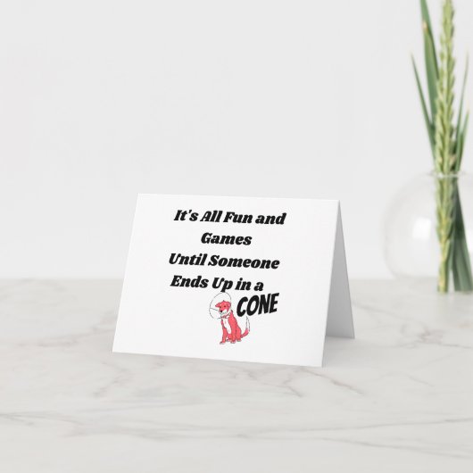 Het is allemaal leuk en spel totdat iemand.. kegel bedankkaart (Voorkant)