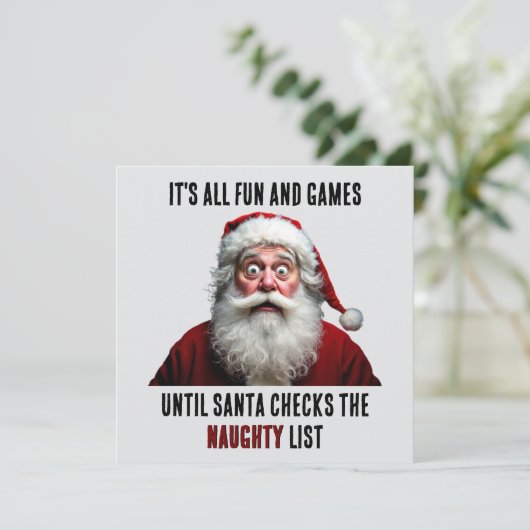 Het is allemaal leuk en spelletjes, Schattigee ker Feestdagenkaart (Staand voorkant)