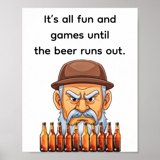 Het is allemaal leuke spelletjes tot het bier op i poster (Voorkant)