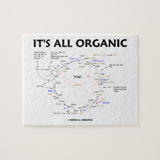 Het is allemaal organisch (Krebs Cycle Humor) Legpuzzel (Horizontaal)