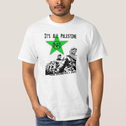Het is allemaal Palestina! T-shirt (Voorkant)