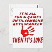 Het is allemaal plezier en games tot iemand wordt briefkaart (Voorkant / Achterkant)