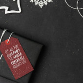 Het is allemaal plezier & games ondeugende lijst K Cadeaulabel