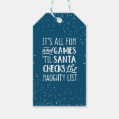 Het is allemaal plezier & games ondeugende lijst K Cadeaulabel (Voorkant)