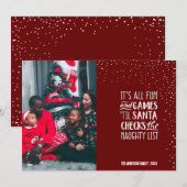 Het is allemaal plezier & games ondeugende lijst k kaart (Voorkant / Achterkant)