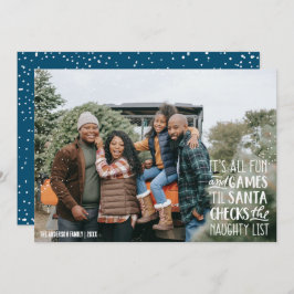 Het is allemaal plezier & games ondeugende lijst k kaart