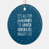 Het is allemaal plezier & games ondeugende lijst K Keramisch Ornament (Links)