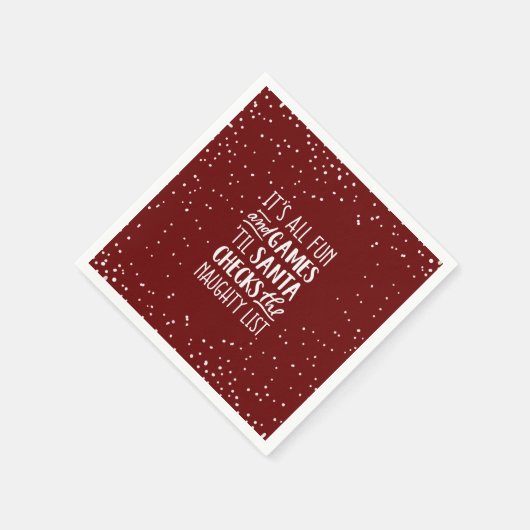 Het is allemaal plezier & games ondeugende lijst K Servet (Hoek)