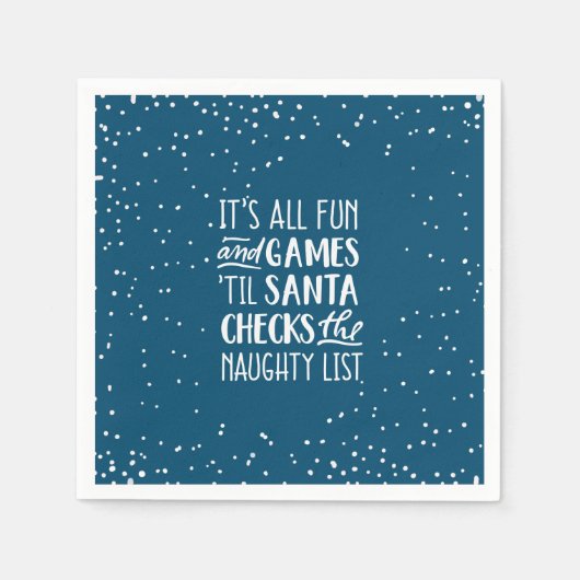 Het is allemaal plezier & games ondeugende lijst K Servet (Voorkant)