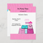 Het is allemaal roze feest kaart (Voorkant / Achterkant)