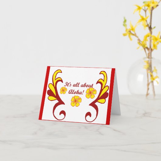 Het is allen over Aloha! Kaart (Gele Bloem)