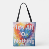 Het is alles of niets Canvas tas (Achterkant)