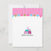 Het is Alles Roze Verjaardagsfeestje Kaart (Achterkant)