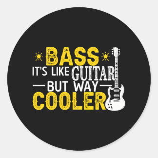 Het is als een gitaar, maar veel koeler muzikant ronde sticker
