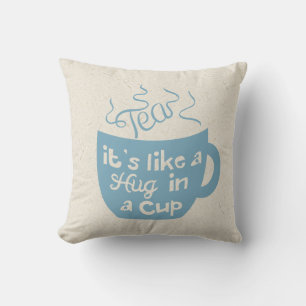 Het is als een slek in een beker. kussen