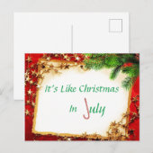 Het is als Kerstmis in juli Briefkaart (Voorkant / Achterkant)