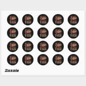 Het is altijd BBQ seizoen in Texas Barbecue Ronde Sticker (Vel)