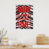 Het is altijd de perfecte tijd, Motivatie Poster (Keuken)