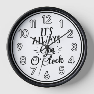 Het is altijd Gin O'Clock Wall Clock - Fun Bar