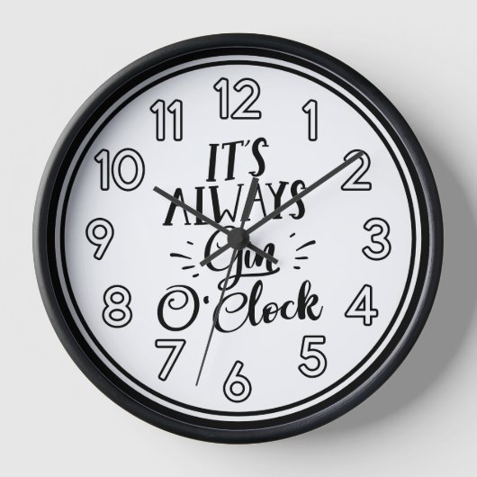 Het is altijd Gin O'Clock Wall Clock - Fun Bar (Voorkant)