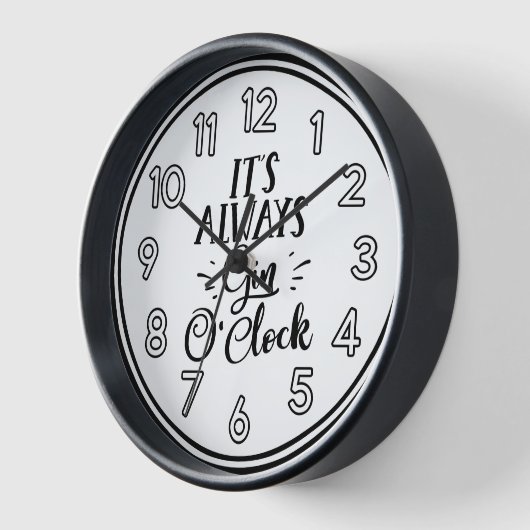 Het is altijd Gin O'Clock Wall Clock - Fun Bar (Hoek)