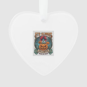 Het is Altijd Halloween Binnen Hoofd Pompoen Geest Ornament