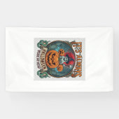 Het is Altijd Halloween Binnen Hoofd Pompoen Geest Spandoek (Horizontaal)