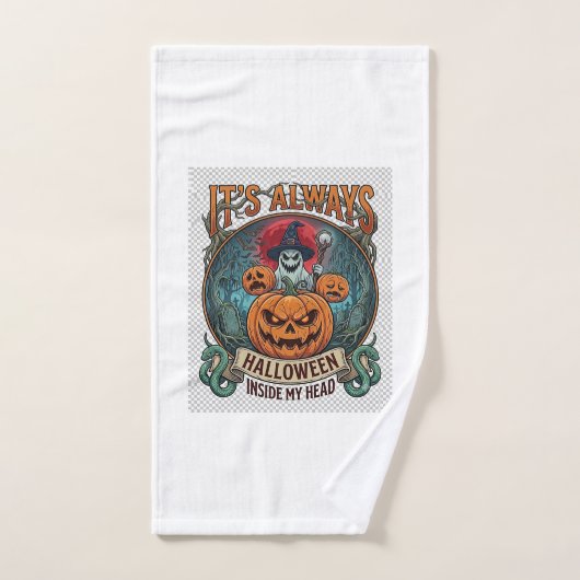Het is altijd Halloween in het hoofd Pompoen Geest Handdoek (Handdoek)