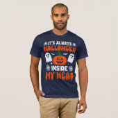 HET IS ALTIJD HALLOWEEN IN MIJN HOOFD T-SHIRT (Voorkant volledig)