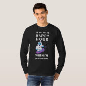 Het is altijd happy hour als ik aan het snowboarde t-shirt (Voorkant volledig)