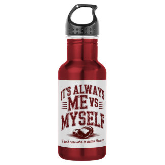 Het is Altijd Ik Tegen Mijzelf Boksgym Motivatie Waterfles