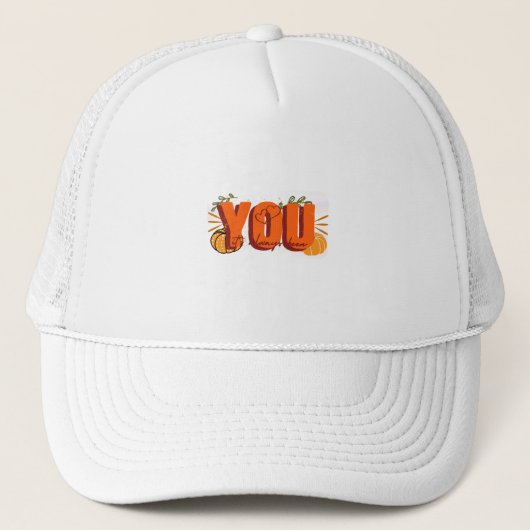 Het is altijd jij Retro Pompoen Herfst Trucker Pet (Voorkant)