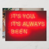 Het is altijd jou geweest | Romantic Neon Foto (Voorkant / Achterkant)