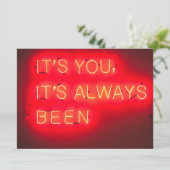 Het is altijd jou geweest | Romantic Neon Foto (Staand voorkant)