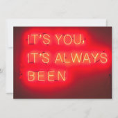 Het is altijd jou geweest | Romantic Neon Foto (Voorkant)