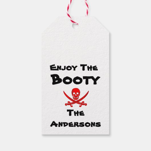 Het is altijd Kerstmis voor Piraten Cadeaulabel (Achterkant)