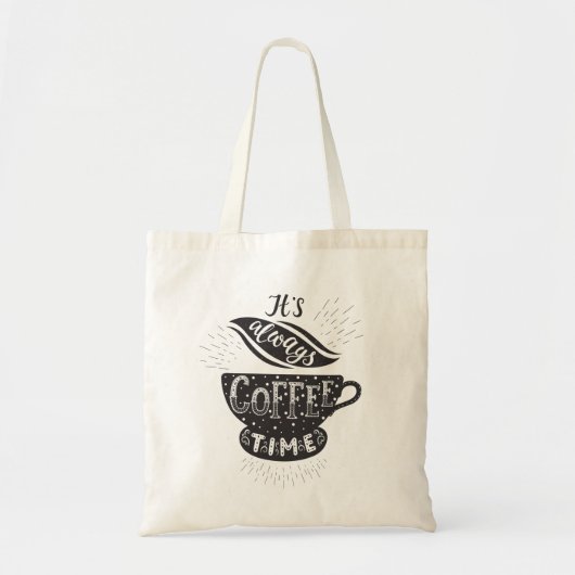 Het is altijd koffie-tijd tote bag (Voorkant)