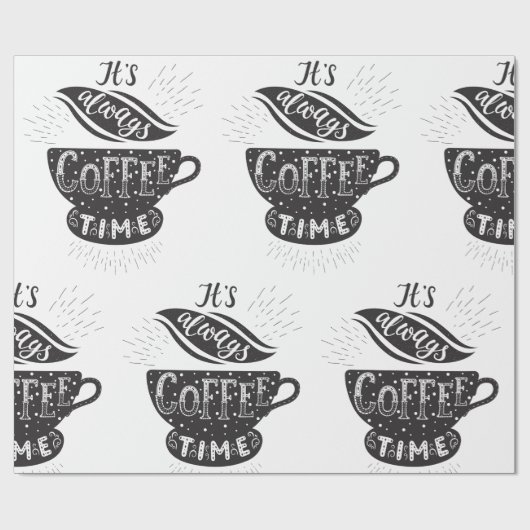 Het Is Altijd Koffietijd Cadeaupapier (Vlak)