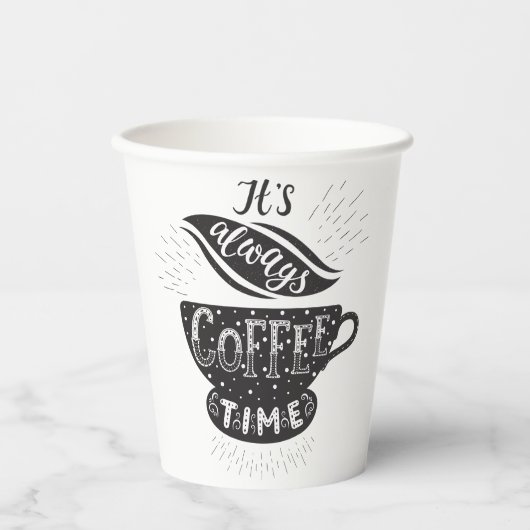 Het Is Altijd Koffietijd Papieren Bekers (Voorkant)