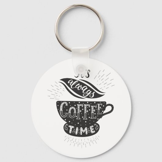 Het Is Altijd Koffietijd Sleutelhanger (Voorkant)