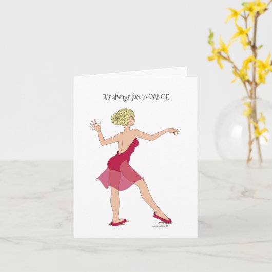 Het is altijd leuk om Dance Note Kaart (Gele Bloem)