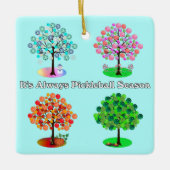 Het is altijd Pickleball Sason - Vier seizoensbome Keramisch Ornament (Voorkant)