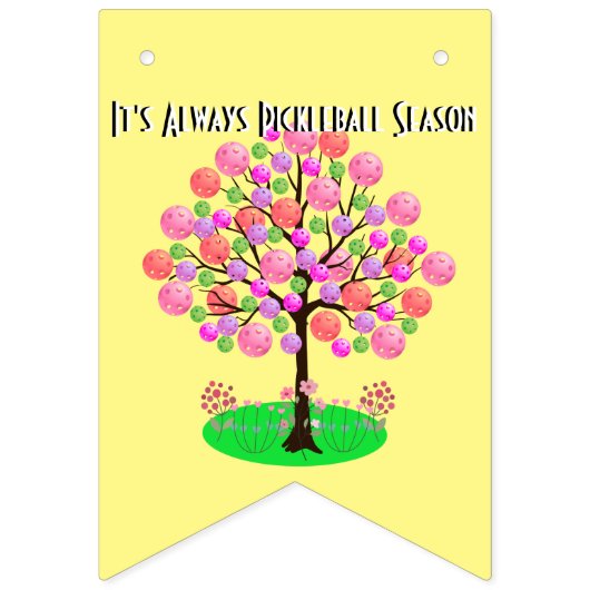 Het is altijd Pickleball Sason - Vier seizoensbome Vlaggetjes (Tweede vlag)