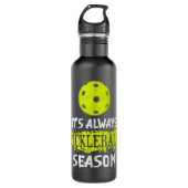 Het is altijd Pickleball Season Funny Pickleball G Waterfles (Voorkant)