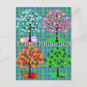 Het is altijd Pickleball Seizoen - Vier Seizoenen  Briefkaart (Voorkant)