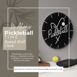 Het is Altijd Pickleball Tijd Ronde Wandklok